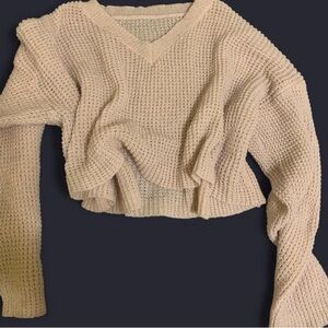 Cozy Light pink cropped  Knit Sweater